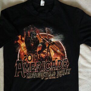 Anvil Americade Motorcycle Graphic Tshirt Size Small